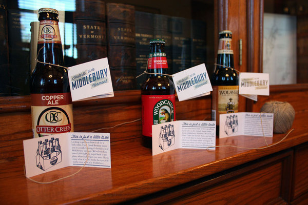 Middlebury, Vermont | Bottle Tags #challange #beer #marketing #middlebury #design #vermont #brown #john #aiga