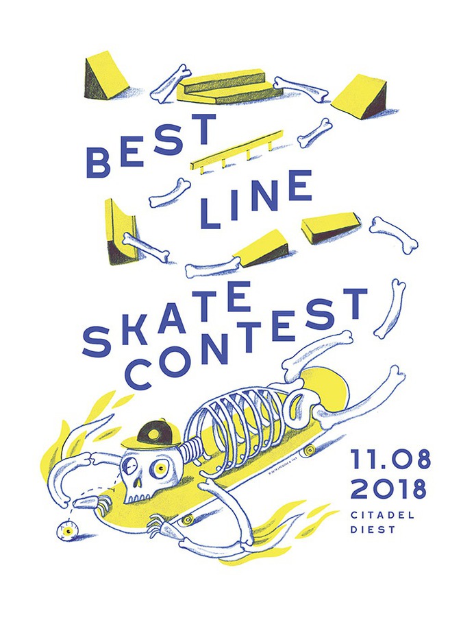 Poster design to promote a skateboarding contest