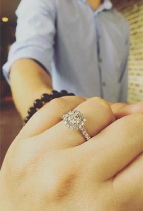 This engagement ring certainly proves why diamonds are a girl's best friend