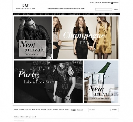 DAY Birger et Mikkelsen — AW10/11 Website on Web Design Served #white #design #black #grid #and #web