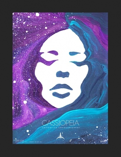 Eastern Design Bureau #woman #cassiopeia #purple #blue #watercolor