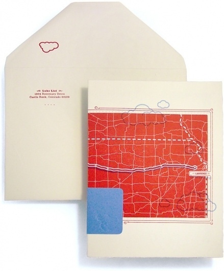 Graduation Announcement on the Behance Network #emboss #stationary #luke #print #letterpress #map #logo #overlay #lisi