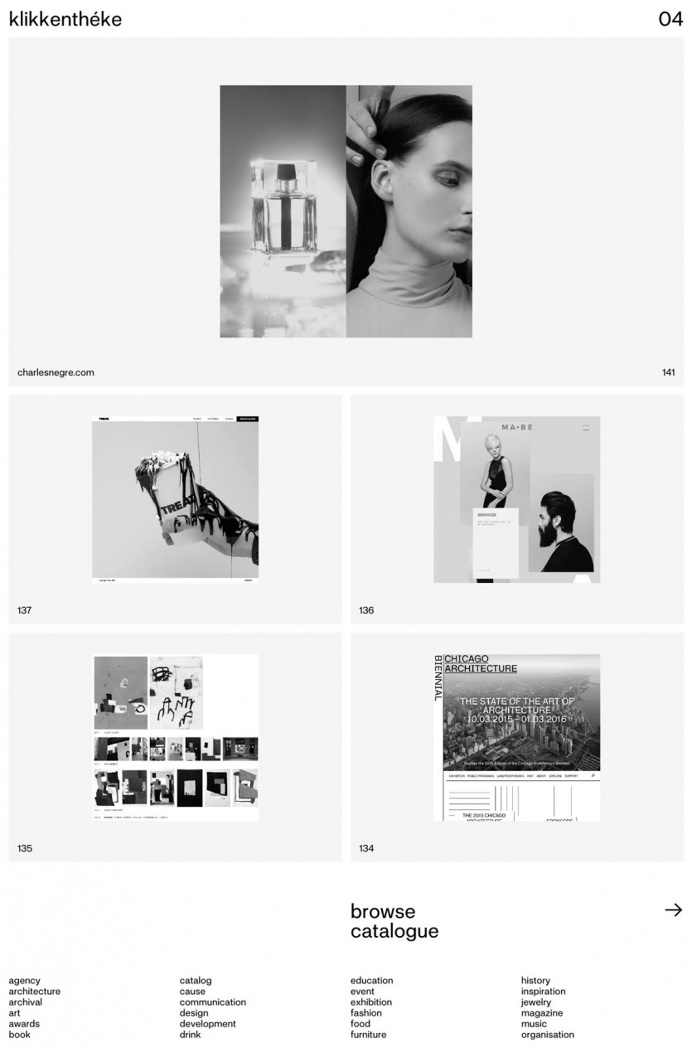 klikkenthéke - Mindsparkle Mag - Klikkenthéke a neue web design catalogue is a source of inspiration for designers developers and html ent