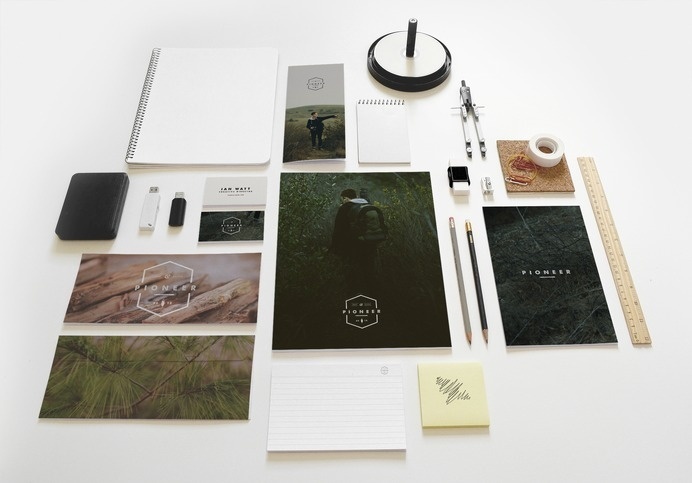Pioneer #logo #design #stationary