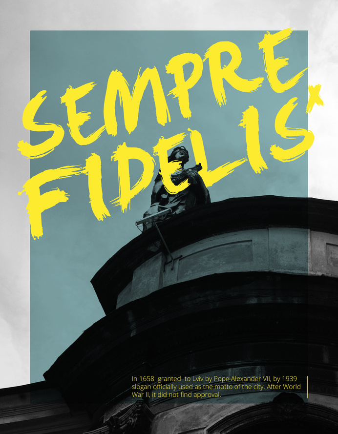 Sempre Fidelis Poster #lviv #statue #poster