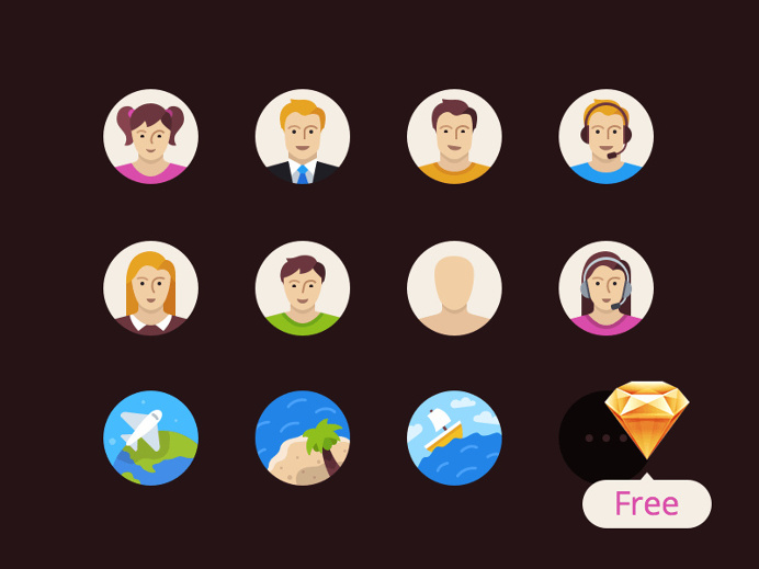 Flatflow Free Icons (Sketch)