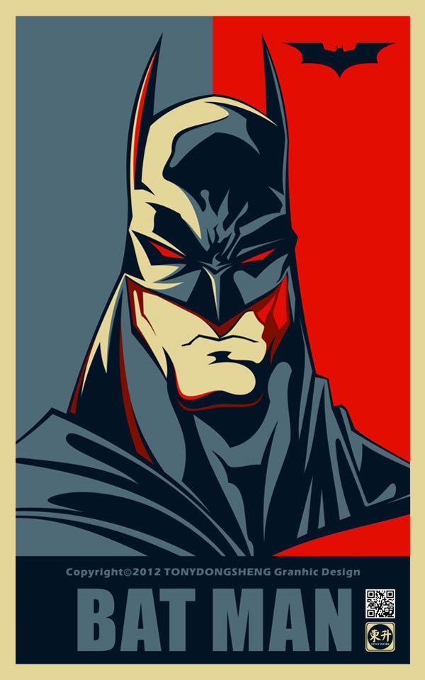 batman, comic, poster, portrait, and obama image inspiration on  Designspiration