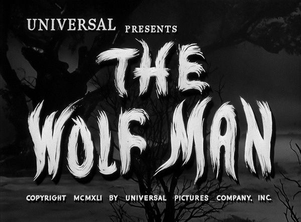 The Wolf Man (1941) #handpainted #typography