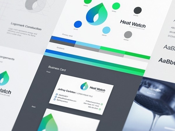 Heat Watch Identity #logo #card #business #styleguide