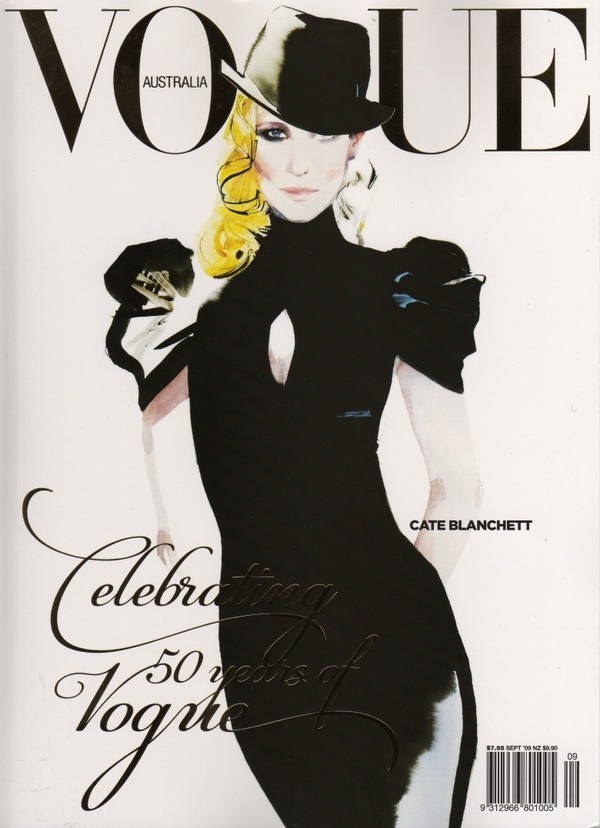 vogue_australia #vogue #downton #cover #illustration #fashion #australia #david #magazine