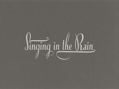 Dribbble - Singing In The Rain ... by Arno Kathollnig #lettering #typeface #typography