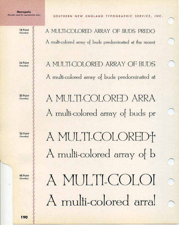 Metropolis type specimen #type #specimen