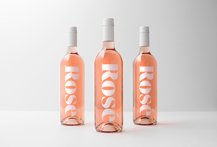 Rochfort Rees by Studio South #bottle #wine #rose #typography