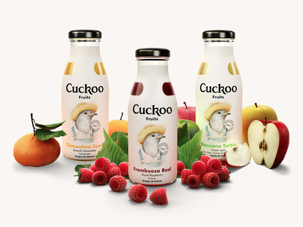 Cuckoo Fruits #packaging #print #fruit #bird