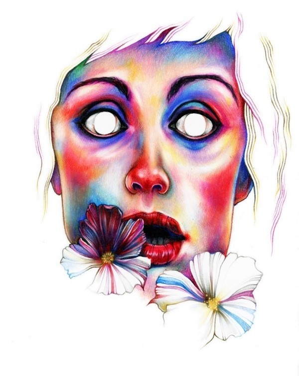 Curiosities by Ania Gareeva #flower #eyes #color #woman