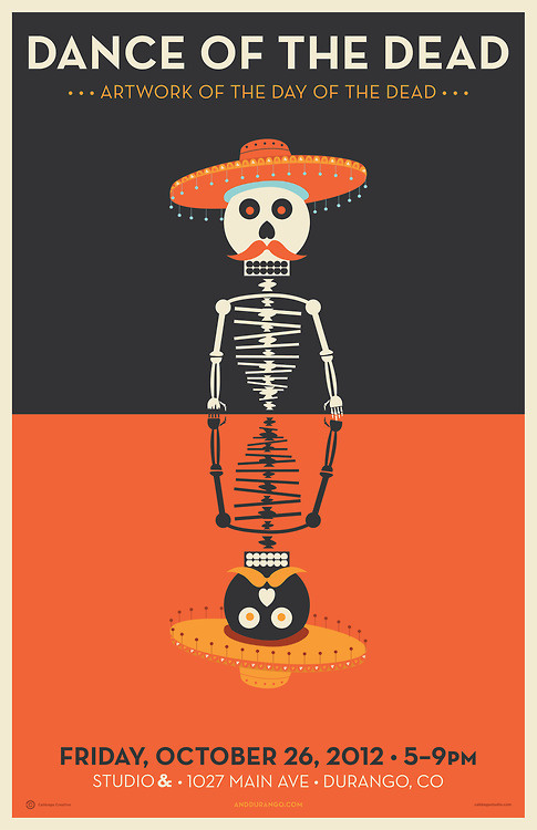 Dance of the Dead. Studio &. #creative #skeleton #vector #of #& #the #cabbage #studio #poster #day #dead