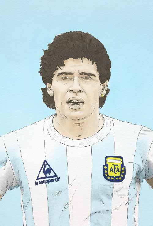 maradona illustration