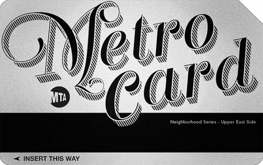 The Metrocard Project on the Behance Network #type #nyc