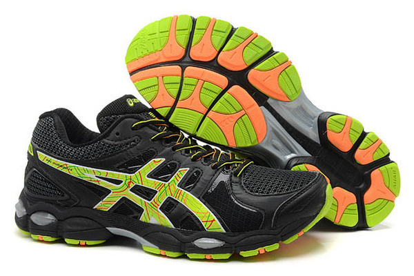 Mens Asics Gel Nimbus 14 Black Green Shoes #shoes