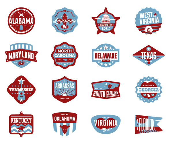 South Badges #states #north #alabama #louisiana #south #badges #georgia #rushing #florida #texas #virginia #oklahoma #chris #carolina #dc #west #kentucky #tennessee #maryland #arkansas #america #usa #washington #delaware
