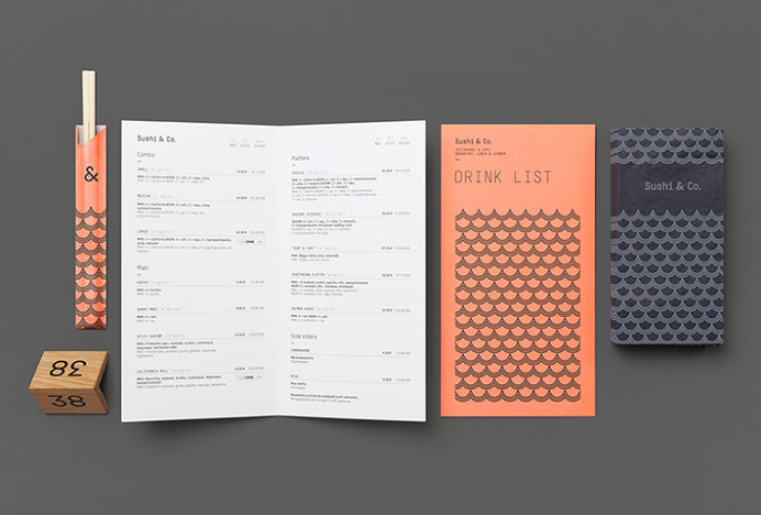 Sushi & Co. by Bond #graphic design #menus #print