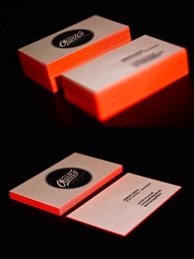 Bright Orange Letterpress | Business Cards Observer #print #cards #business #typography