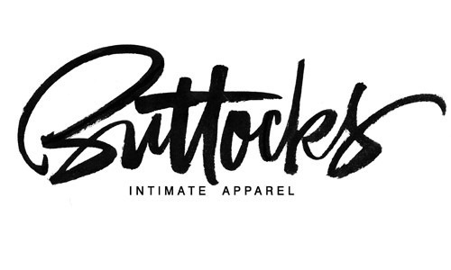 Buttocks, brush lettering logo. on Behance #calligraphy