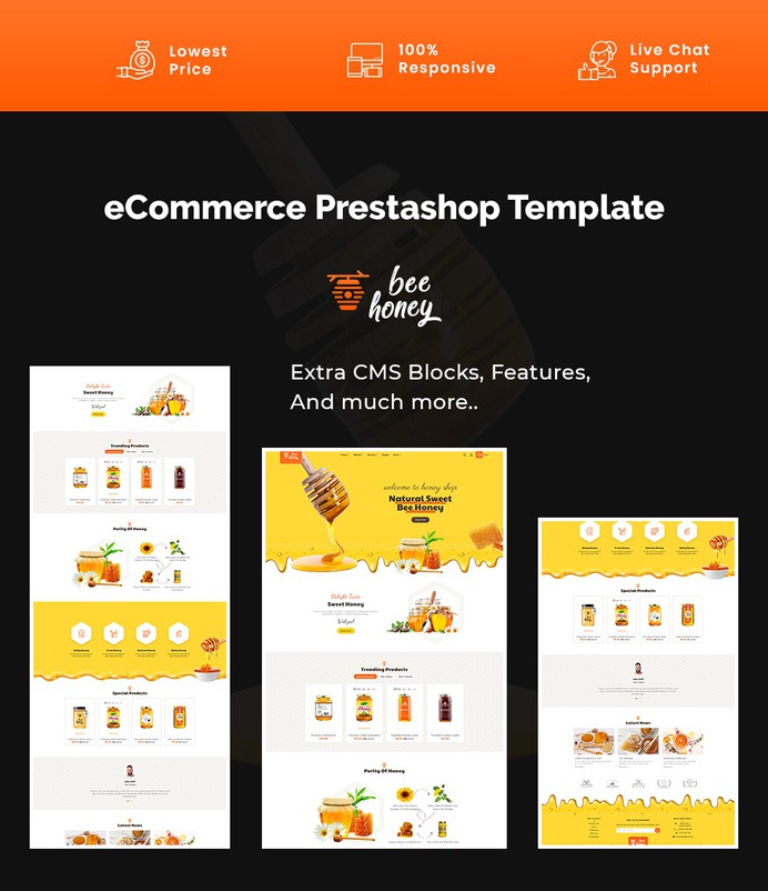 #Honey #Bee - #Agro #Bee & #Sweet Shop - #Prestashop #Responsive #Theme #eCommerce #Website #Design #Template