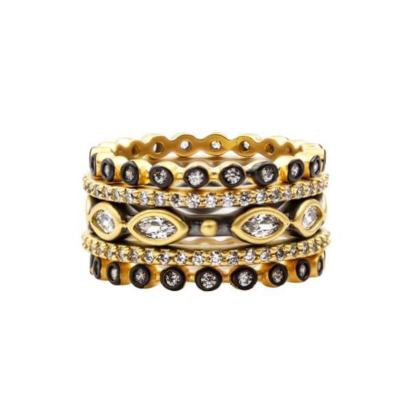Signature Marquise Station 5-Stack – Freida Rothman | Price: $270.00 | Product details @ https://bit.ly/2KPiBPs. Buy now! #Rings #Jewelry #Fashion #FreidaRothman #NYC #NewYork #Brooklyn