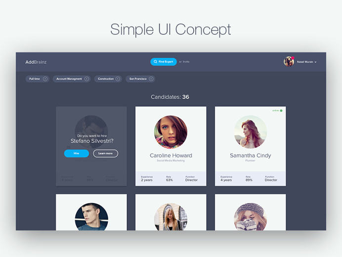 Simple UI concept by NIKITIN