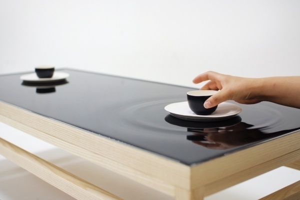 Ripple effect tea table #digital #furniture #minimal #tea #ripple #table
