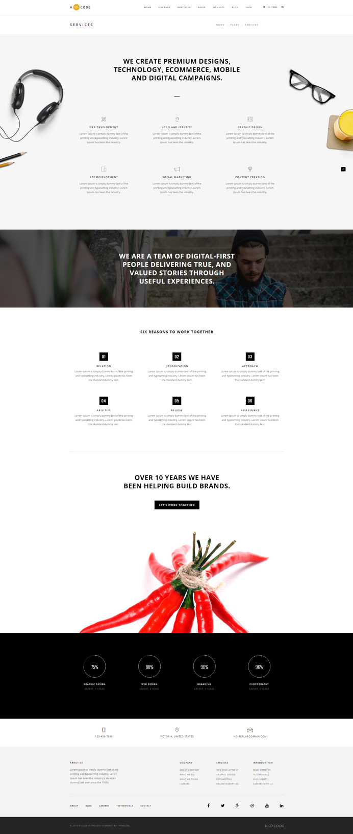 H-Code #Responsive & #Multipurpose #OnePage and #MultiPage #Template For #Services by #ThemeZaa http://goo.gl/ygs4kX