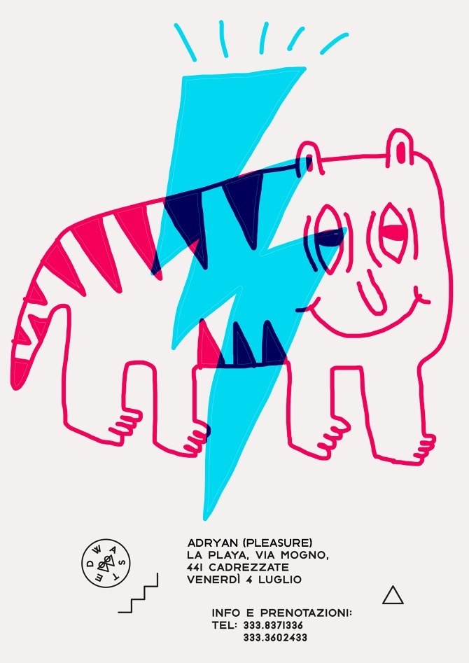 WASTED - Marco Oggian #rgb #events #branding #draw #flyer #color #night #illustration #identity #pen #poster #logo #postcard #pencil #party