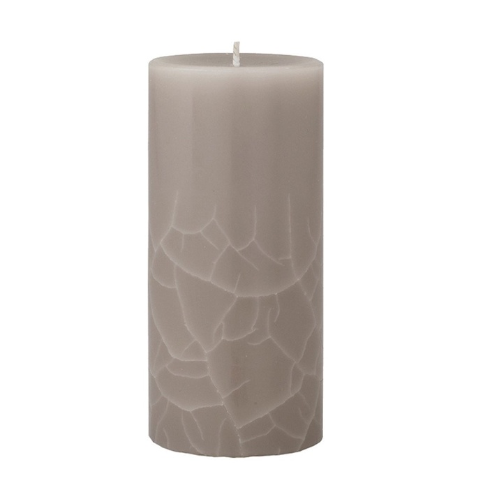 Crackle pillar Creamy Vanilla & Coconut Scented Candle, 15 x 7 cm