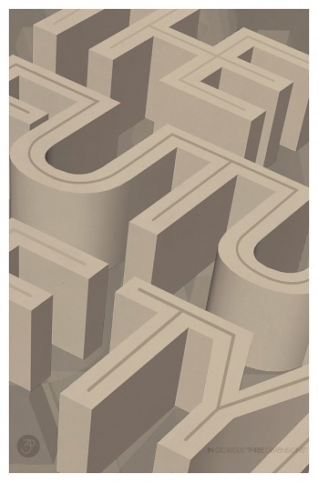 Tom Davie | 2011 Typographic Posters #inline #illustration #poster #type #3d #typography