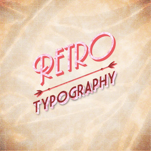 Retro typography design Free Psd. See more inspiration related to Vintage, Design, Texture, Retro, Typography, Lettering, Typo, Vintage retro, Typographic and Textured on Freepik.