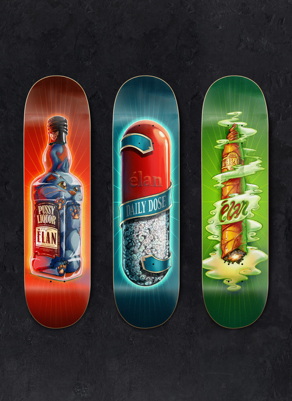 Elan Skateboards on Behance #elan #supervixen