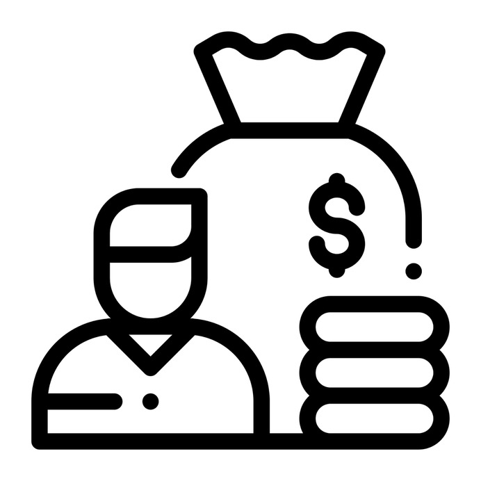 See more icon inspiration related to wage, money, worker, dollar, business and finance, salary, money bag, income, earnings and employee on Flaticon.