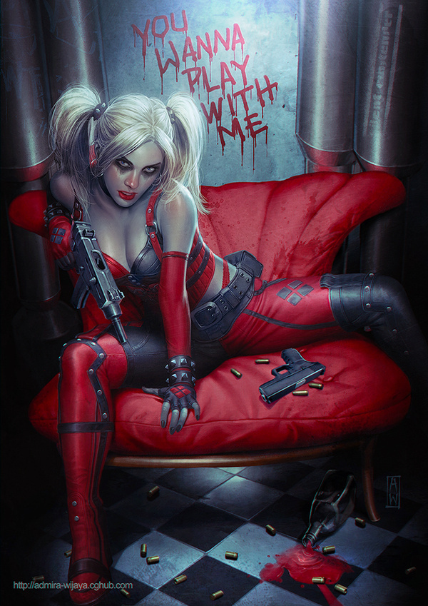 You Wanna Play With Me by AdmiraWijaya on deviantART #harley #quinn #batman