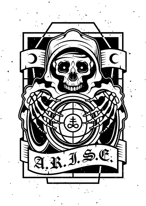 ARISE #screenprint #silkscreen #tattooart #illustration #darkerhalf #darkerhalfcult #endordesigns