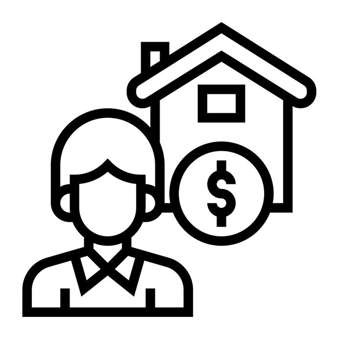 See more icon inspiration related to broker, sale, work, professions and jobs, architecture and city, real estate, dollar sign, employee, job, house, dollar and people on Flaticon.