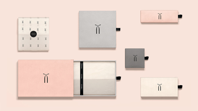 Twice Fashion branding packaging package design corporate identity brand logo logotype bag leather bags pink detail luxury china deluxe new