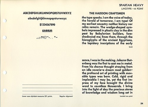 Spartan is an American knockoff of Futura that was sold by ATF and Linotype. The family was introduced in 1939 and expanded over a period of #typography