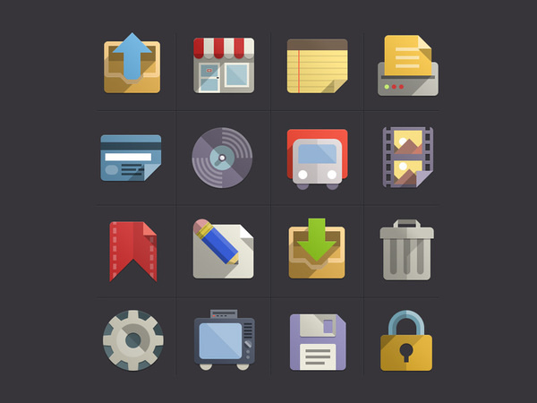 Flat Design Icons Set Vol3 #icons
