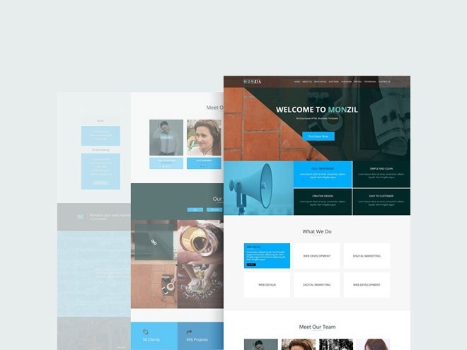 Monzil : Free Responsive and Multipurpose PSD Template