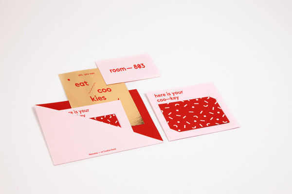 Cookie Hotel Berlin on Behance #red #pink #print #system #identity #and