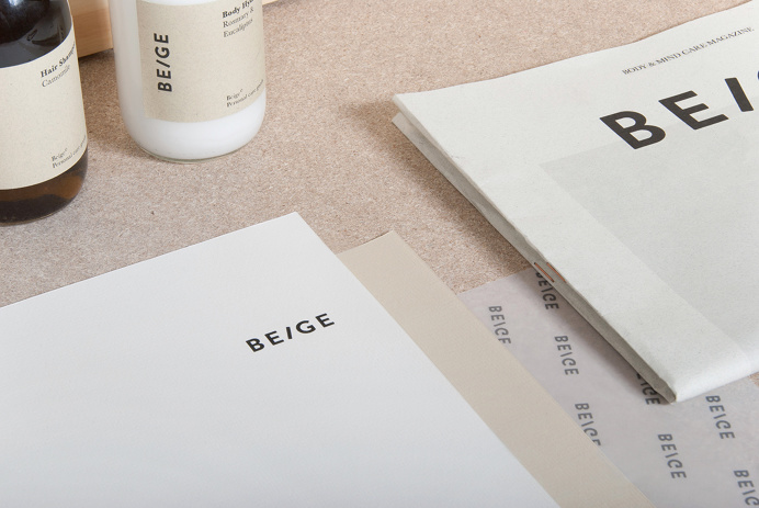 Beige branding packaging beauty natural cosmetics products beautiful corporate design identity minimal simple best trend designinspiration d