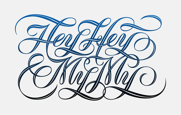 Rock and roll can never die? Hey Hey My My by Jess Wong #lettering #line #in #wong #jess #inline