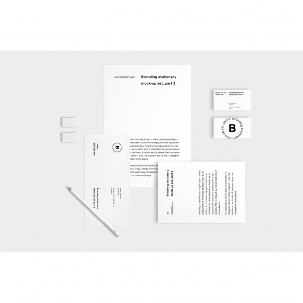 Business stationery mock up on white background Free Psd. See more inspiration related to Background, Business card, Mockup, Business, Card, Book, Template, Black, Web, Website, Folder, White, Note, Stationery, Pen, Mock up, Black and white, Templates, Website template, Mockups, Up, Web template, Realistic, Note book, Real, Web templates, Mock ups, Mock and Ups on Freepik.