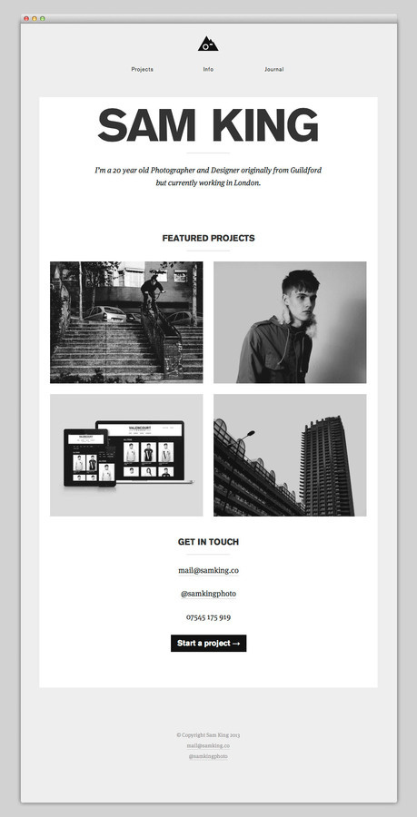 Sam King #website #layout #design #web